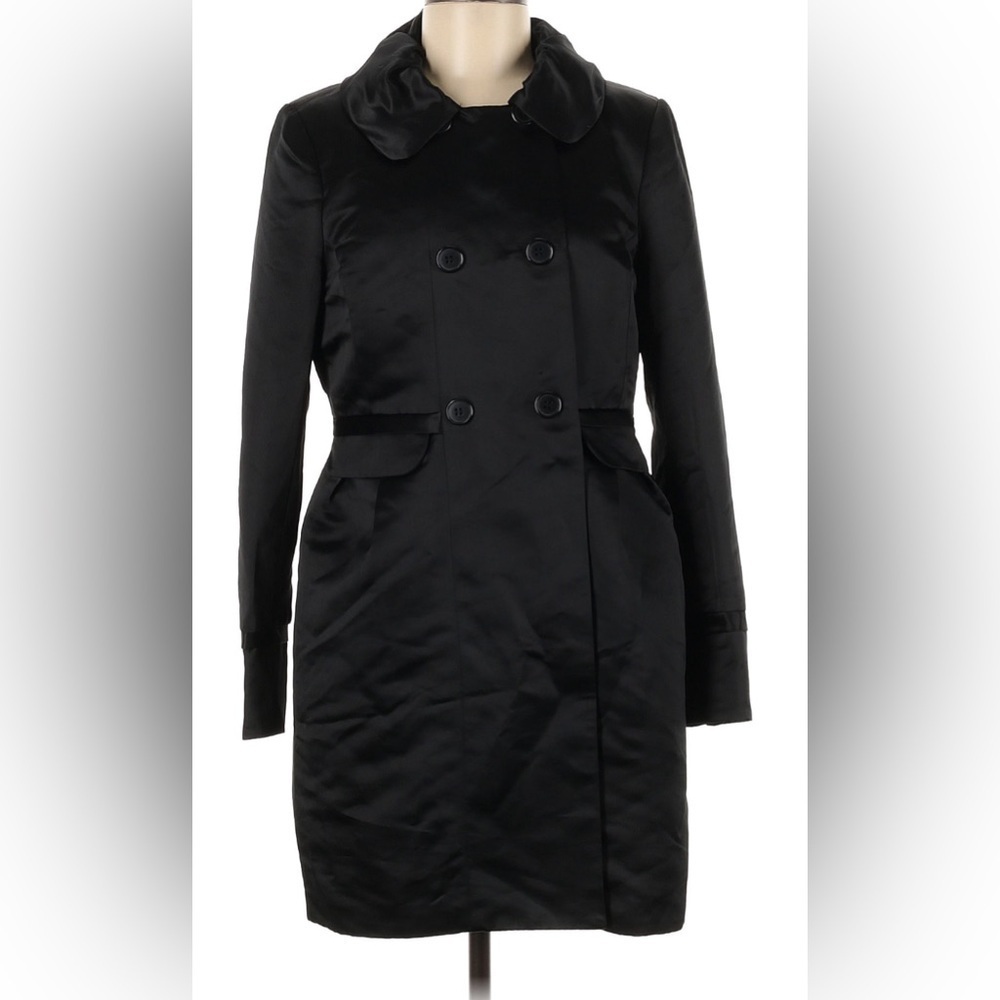 Classic Apostrophe Black Trench Coat | Size M